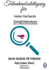 Teilnahmebest&auml;tigung Gangbildanalyse